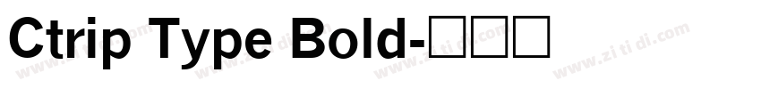 Ctrip Type Bold字体转换